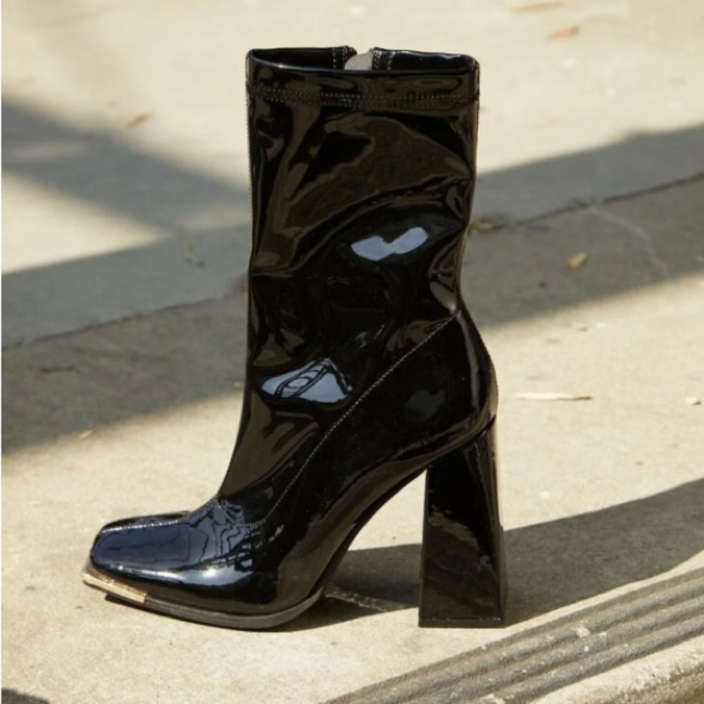 Faux Leather Booties